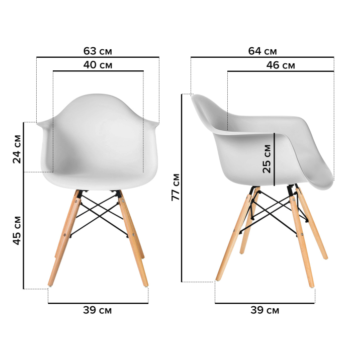 Характеристики Кухонный стул Ergozen Eames DAW Pro